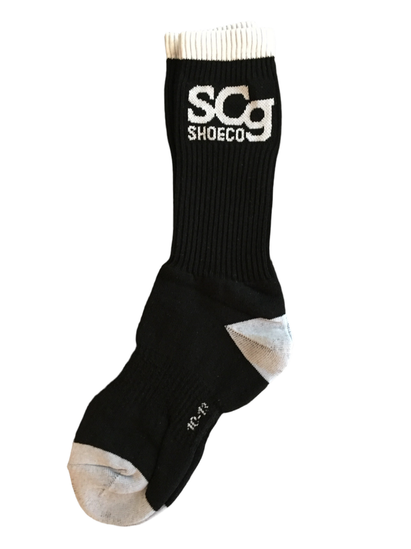 SCG Premium Socks, Black with White Logo & Stripe