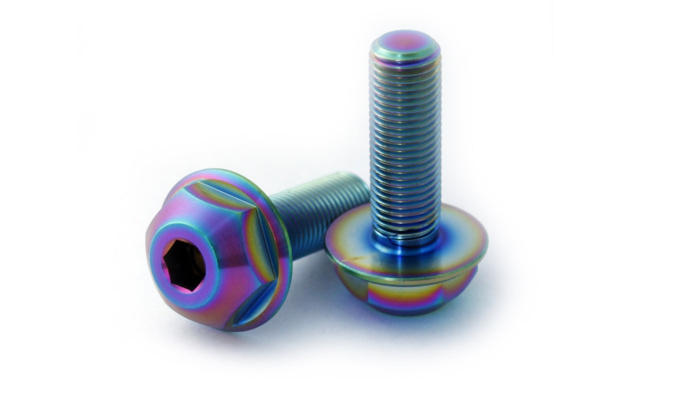 Armour Bikes Titanium Female Axle Bolts - 3/8" Metric & Profile