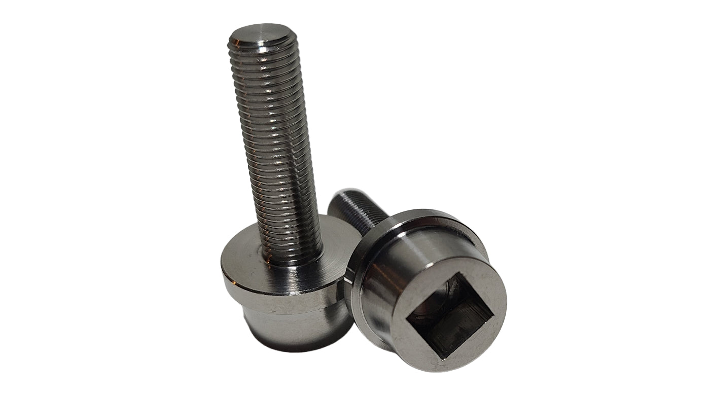 Diabolic Dots Ultra-Lite Titanium Female Axle Bolts - 3/8" Metric