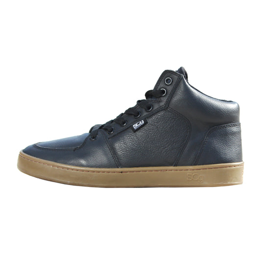 SCG Shoes HighTop - Black Leather - BMX