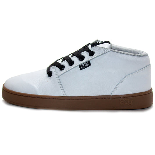 SCG Shoes Mid - White Leather - BMX