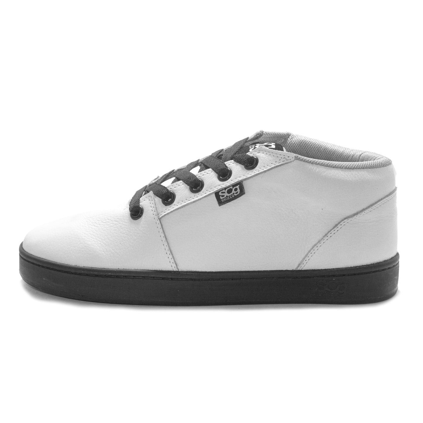 SCG Shoes Mid - White Leather - BMX