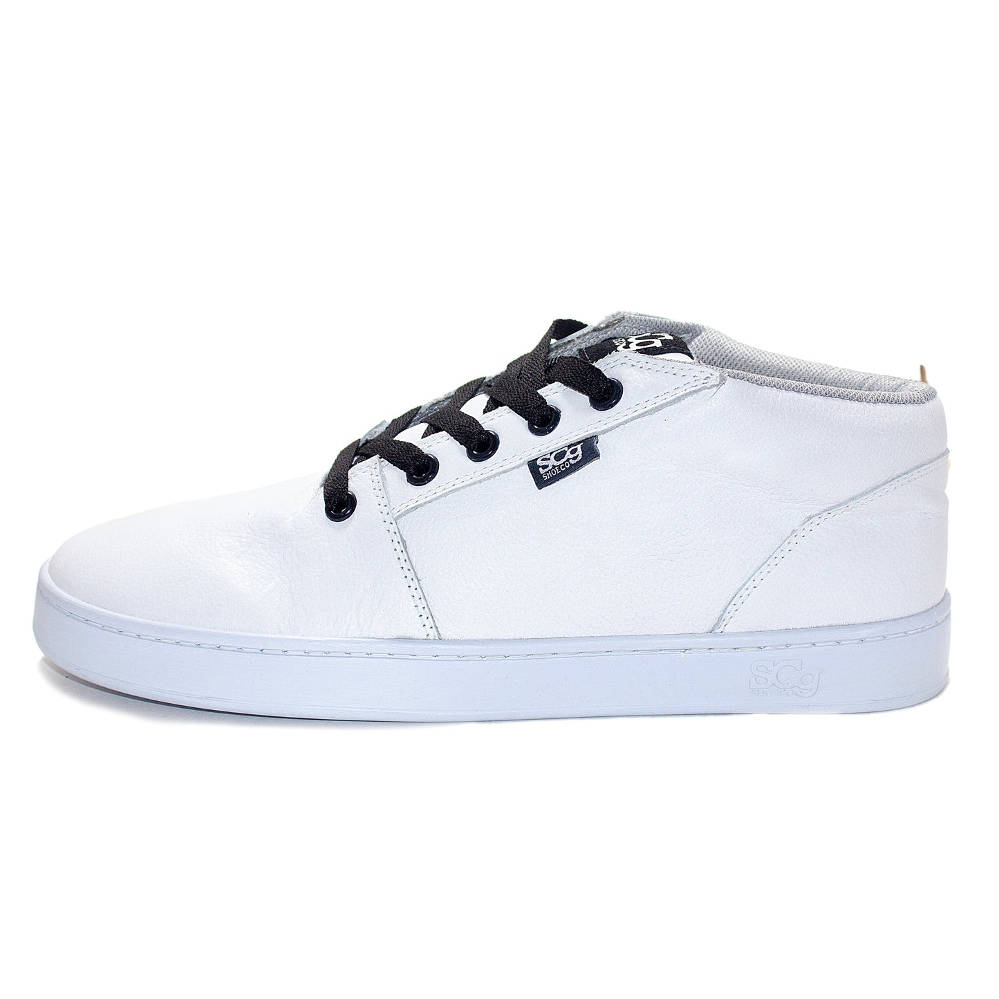 SCG Shoes Mid - White Leather - BMX