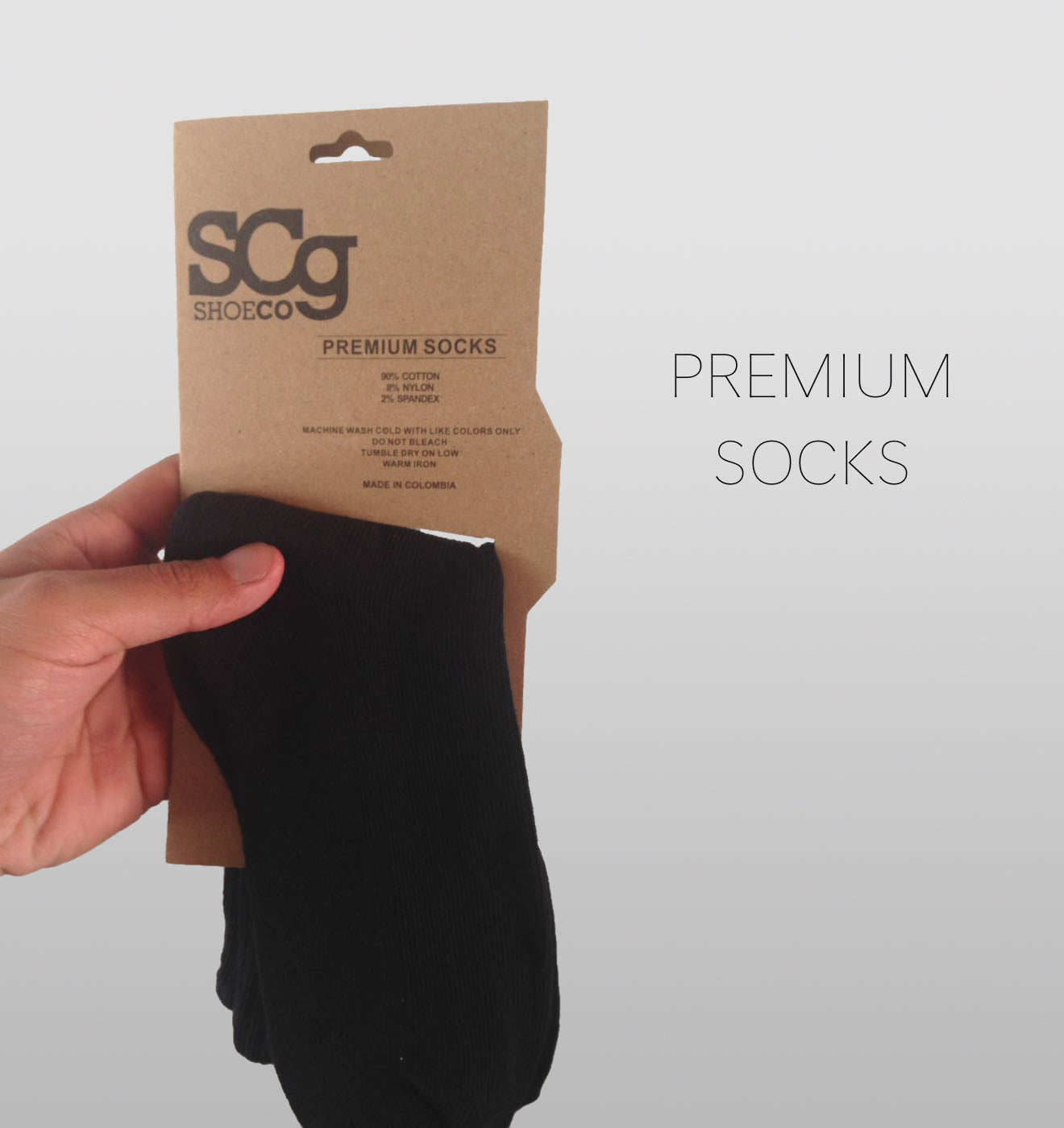 Calcetines SCG Premium - Negro con logotipo blanco