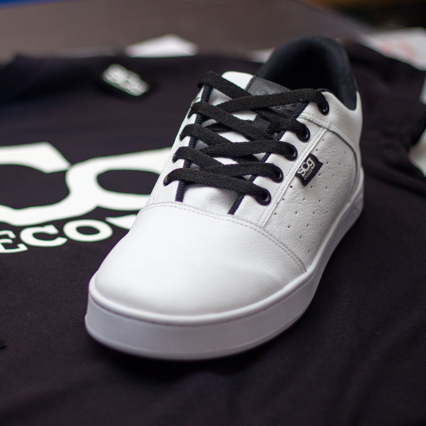 SCG Shoes Sound - White Synthetic Leather - BMX