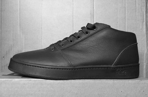 SCG Shoes Mid - Black Leather - BMX