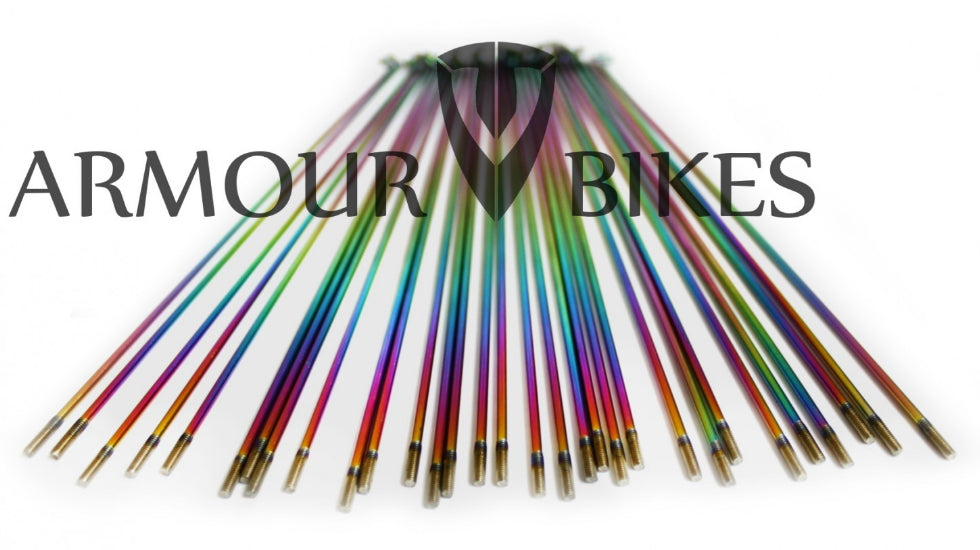 Armour Oil Slick Straight Gauge Spokes & Nipples